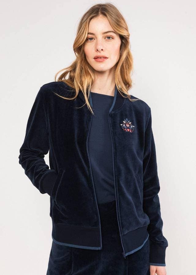 Zip-Jacke Global Harmony Bomber - Fun Fair Blue von Blutsgeschwister