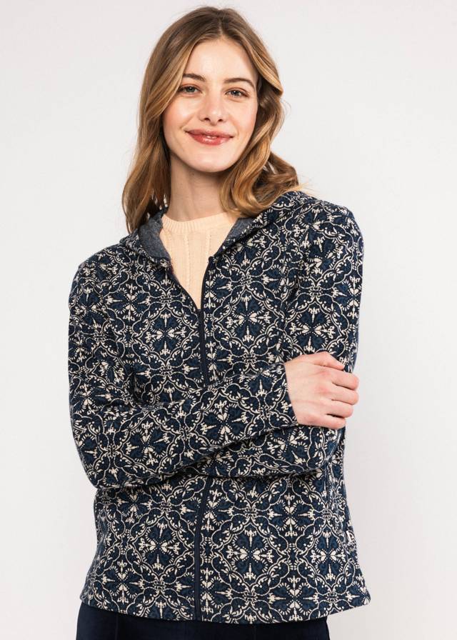 Zip-Jacke Homewards Zip-up - Vienna Art Blue von Blutsgeschwister