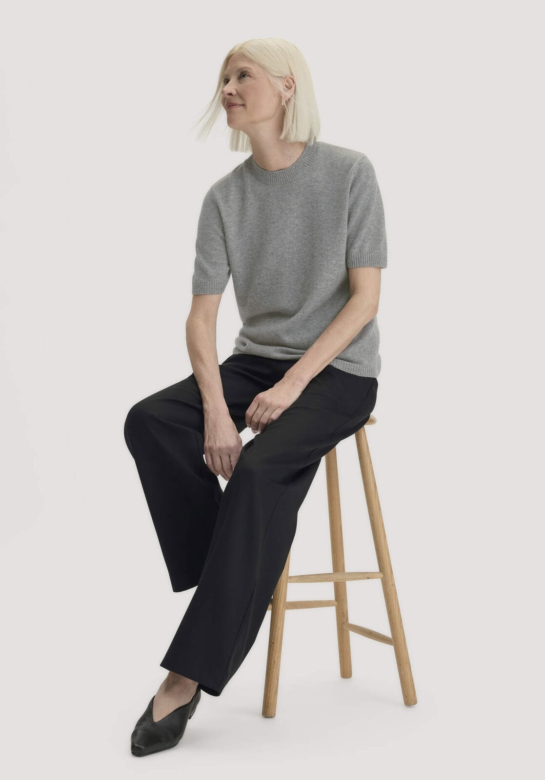 Damen Ballerina aus Rindleder - schwarz von Hessnatur