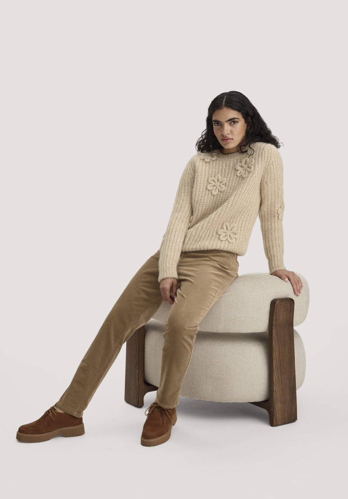 Damen Derby Loafer aus Rindsnubukleder - braun von Hessnatur