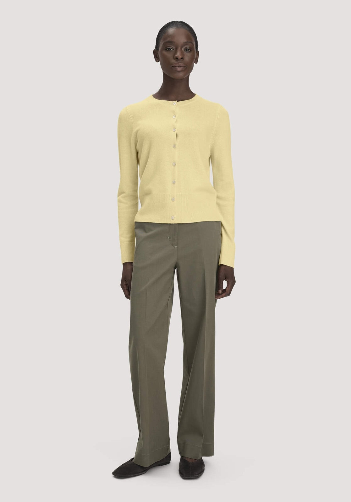 Damen Hose Straight Leg Relaxed aus TENCEL™ Lyocell mit Bio-Baumwolle - grün von Hessnatur