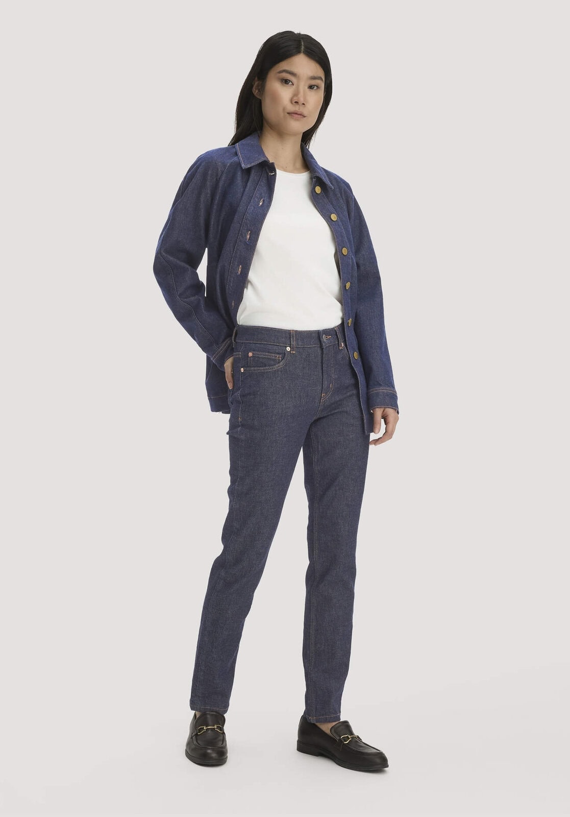 Damen Jeans LEA Slim aus Bio-Baumwolle mit recycelter Baumwolle - blau von Hessnatur