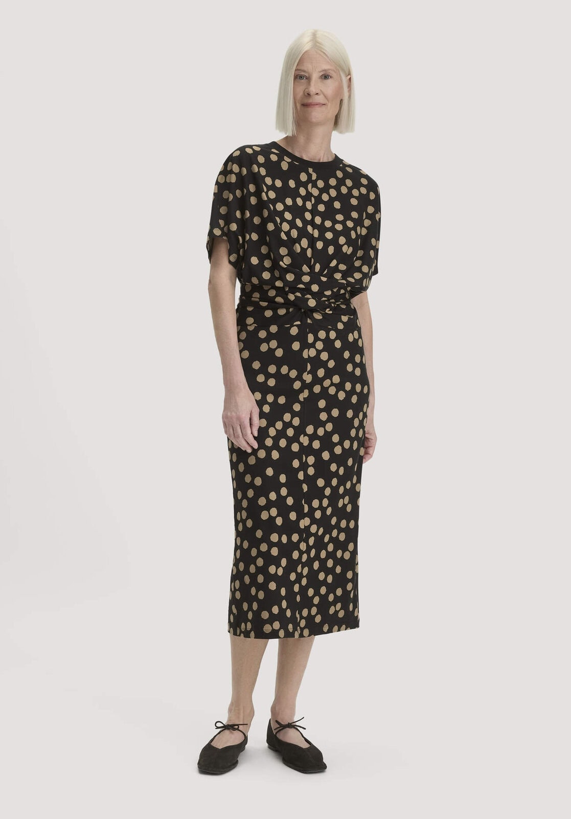 Damen Jersey Kleid Midi Oversize aus Bio-Baumwolle - schwarz von Hessnatur