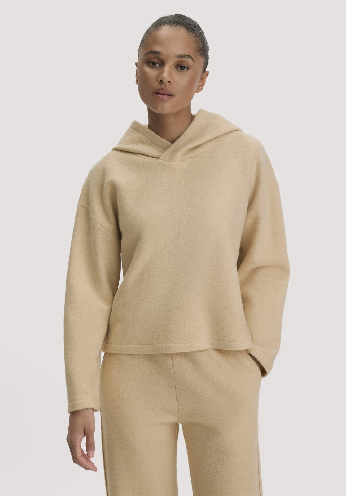 Damen Pullover Oversize aus Bio-Merinowolle - beige von Hessnatur