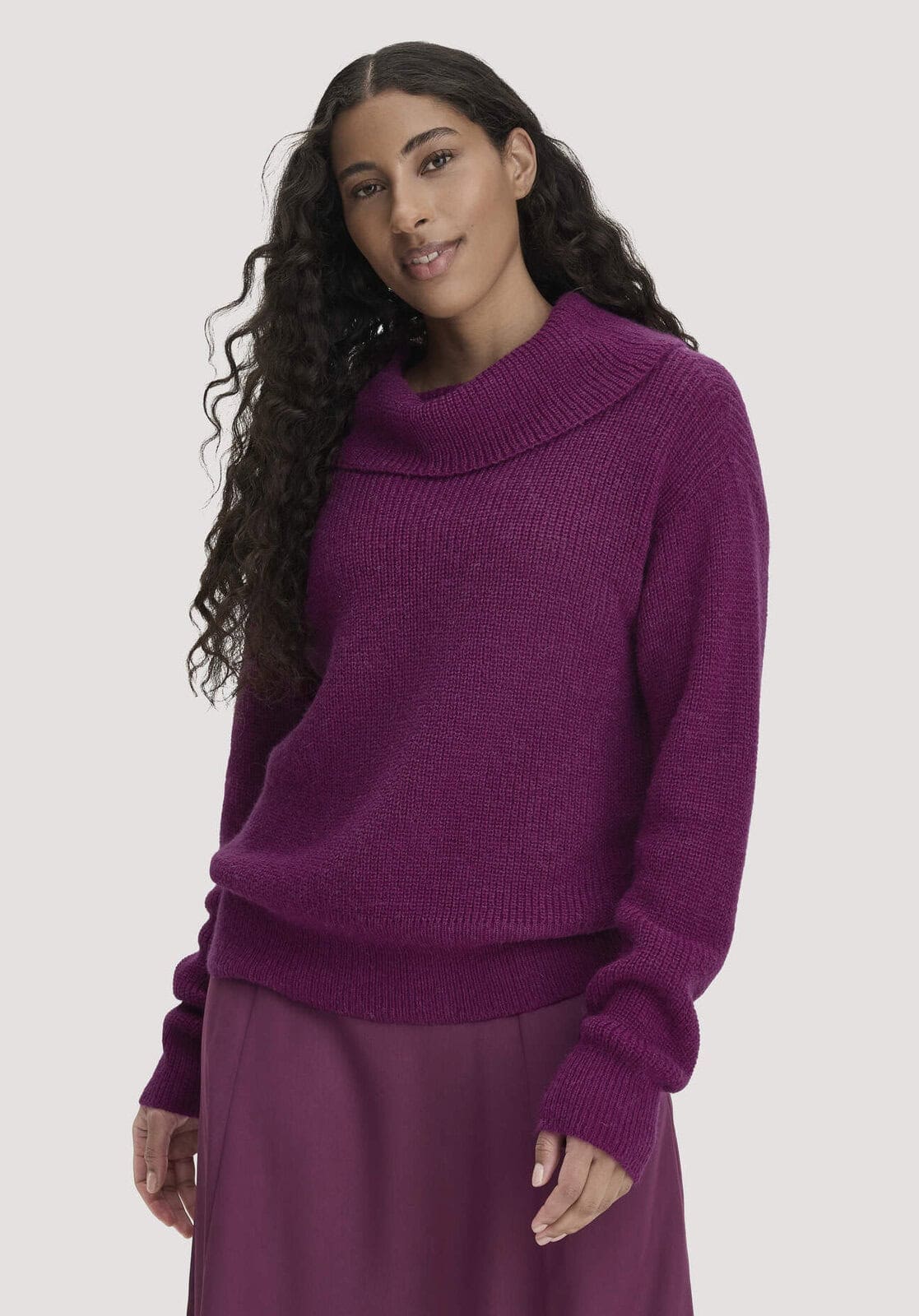 Damen Pullover Relaxed aus Alpaka - lila von Hessnatur