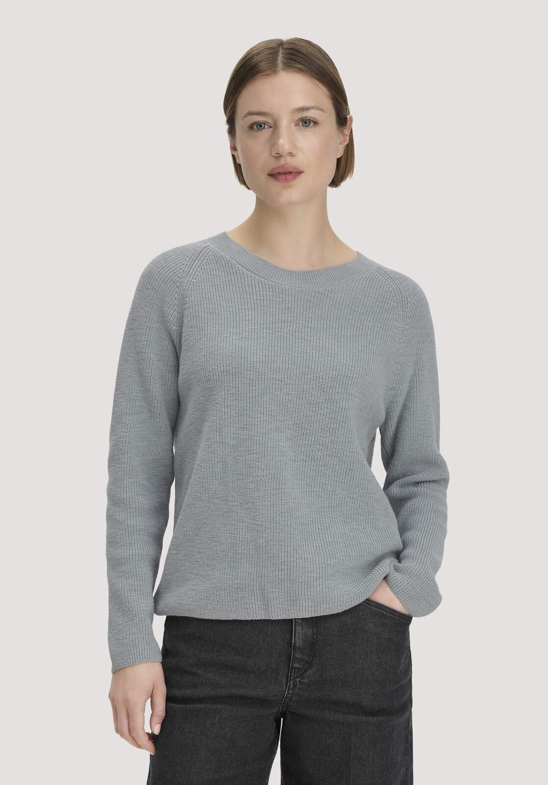 Damen Pullover Relaxed aus Bio-Baumwolle - blau von Hessnatur