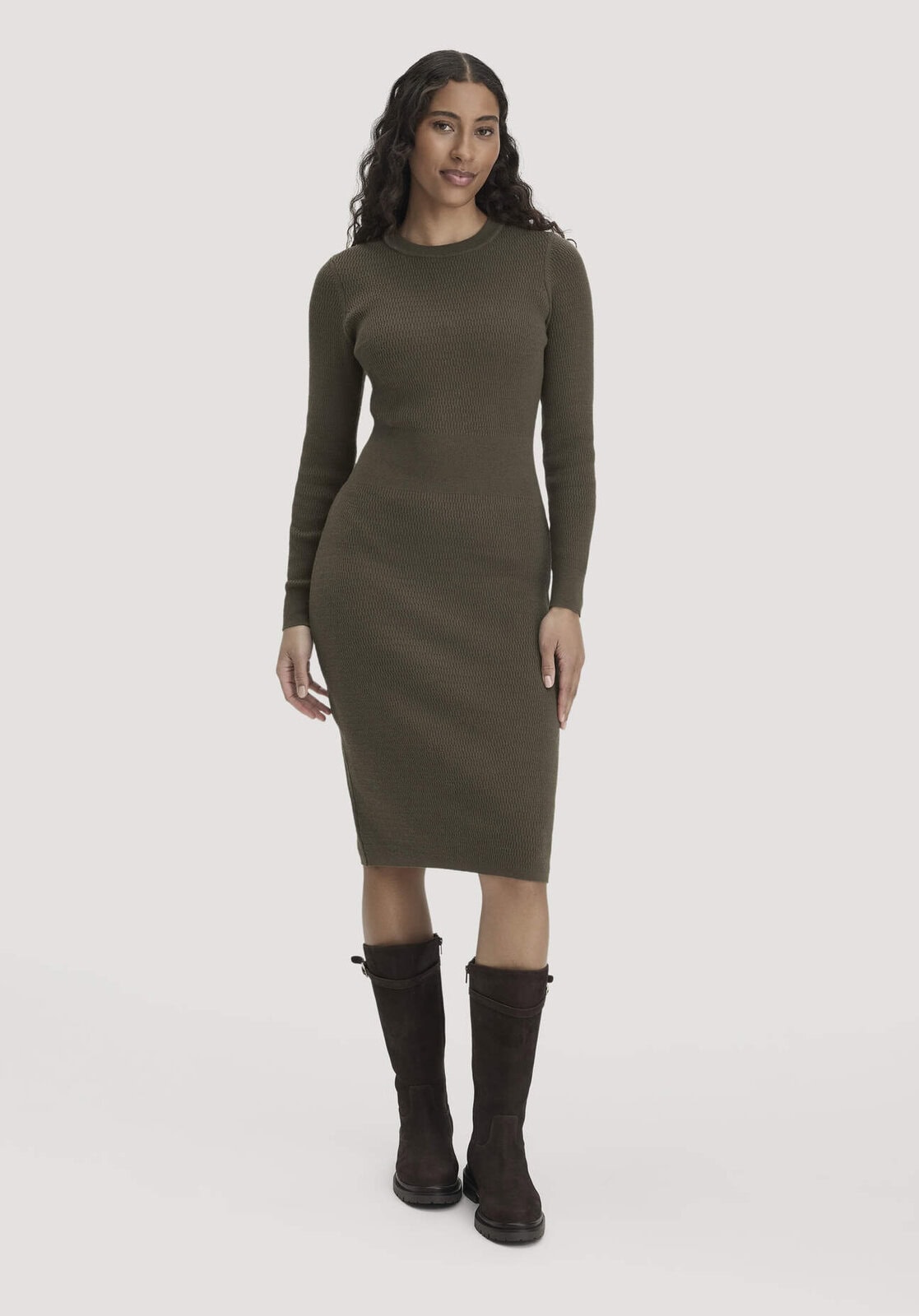Damen Stiefel aus Nubuk-Rindsleder - braun von Hessnatur