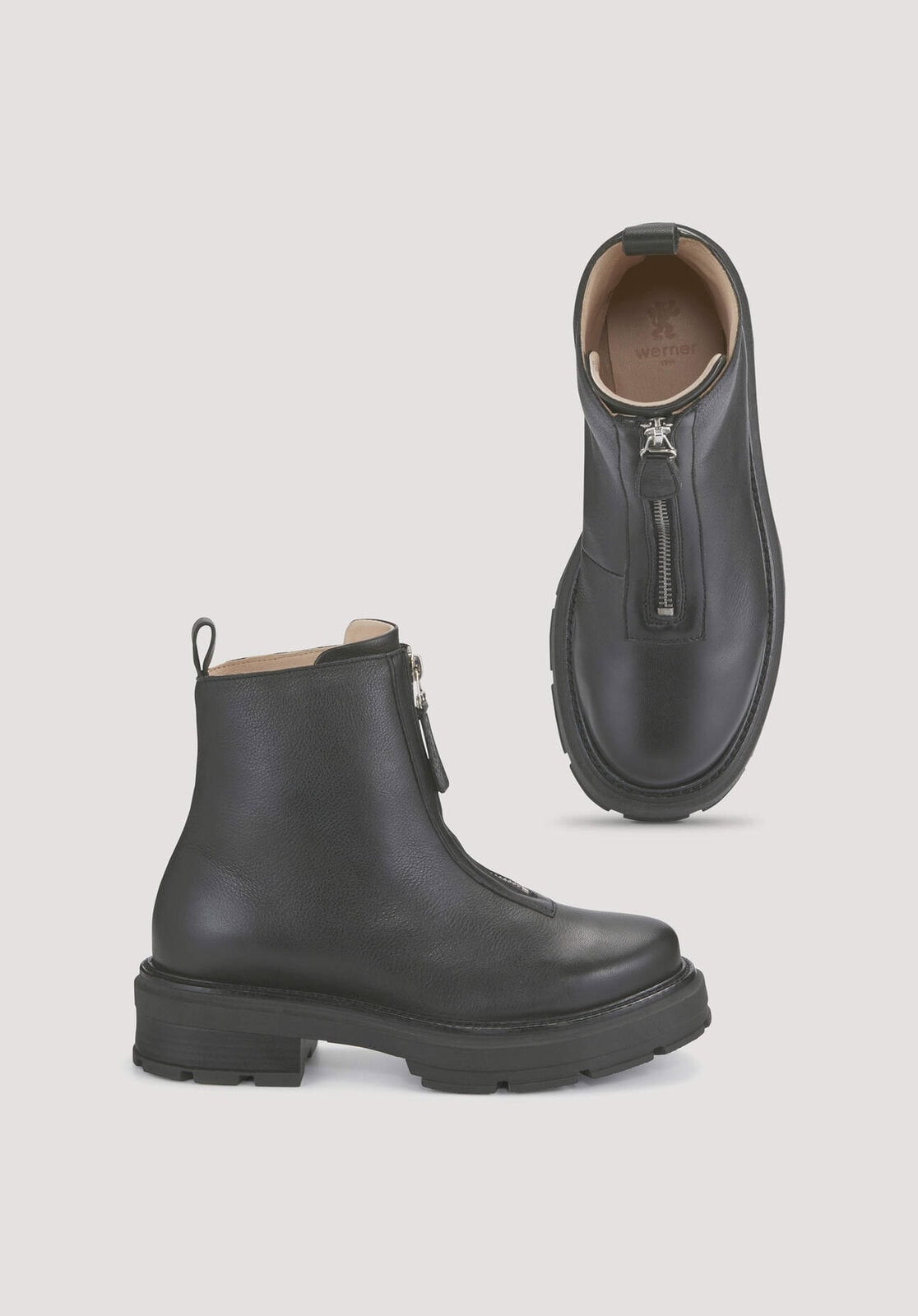 Damen Stiefelette aus Nappa-Rindleder - schwarz von Hessnatur
