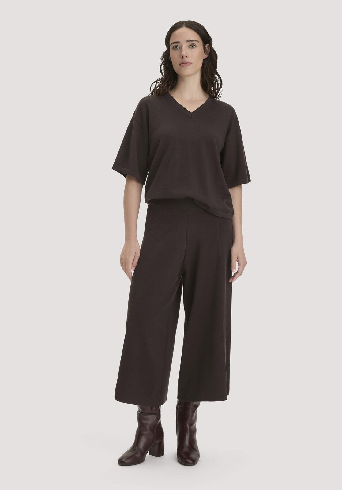 Damen Strick-Culotte Relaxed aus Bio-Merinowolle - braun von Hessnatur