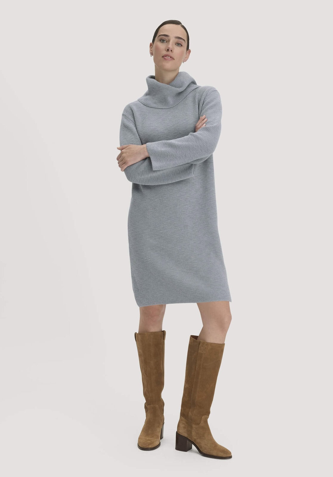 Damen Strickkleid Relaxed aus Bio-Baumwolle - blau von Hessnatur