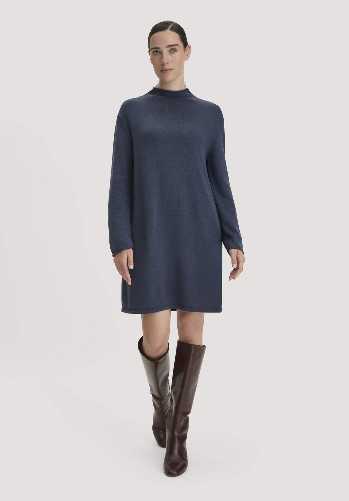 Damen Strickkleid Relaxed aus TENCEL™ Lyocell mit Bio-Baumwolle - blau von Hessnatur