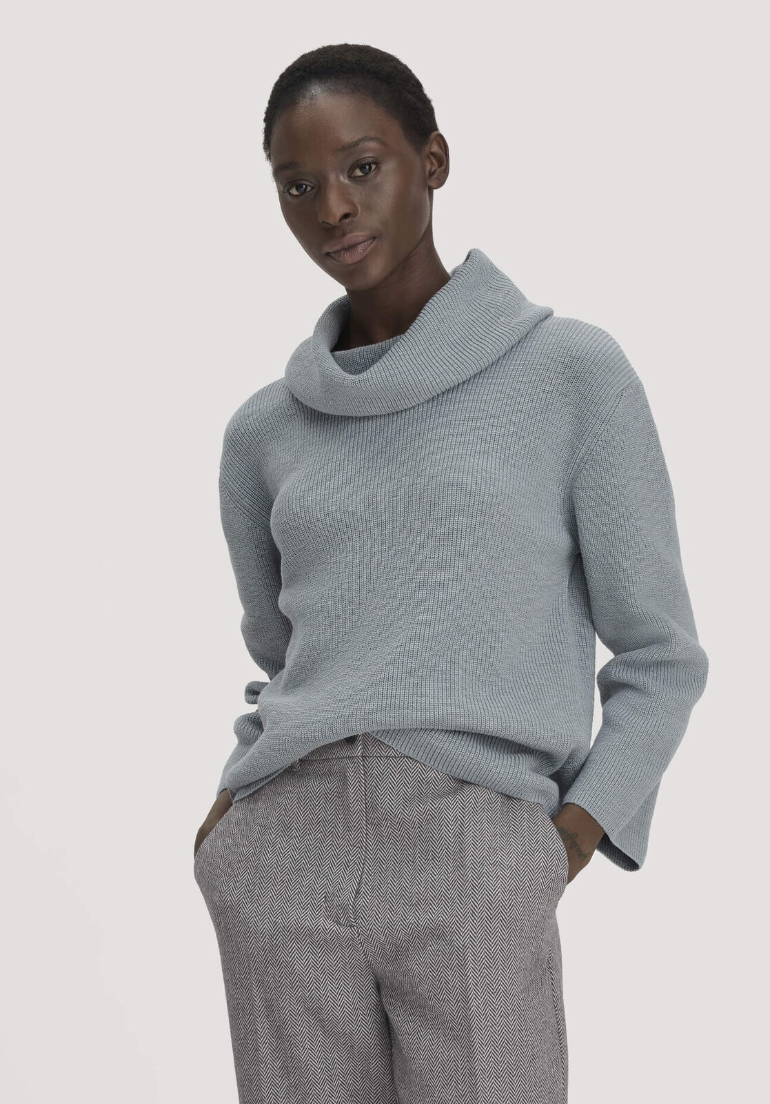 Damen Strickpullover Relaxed aus Bio-Baumwolle - blau von Hessnatur