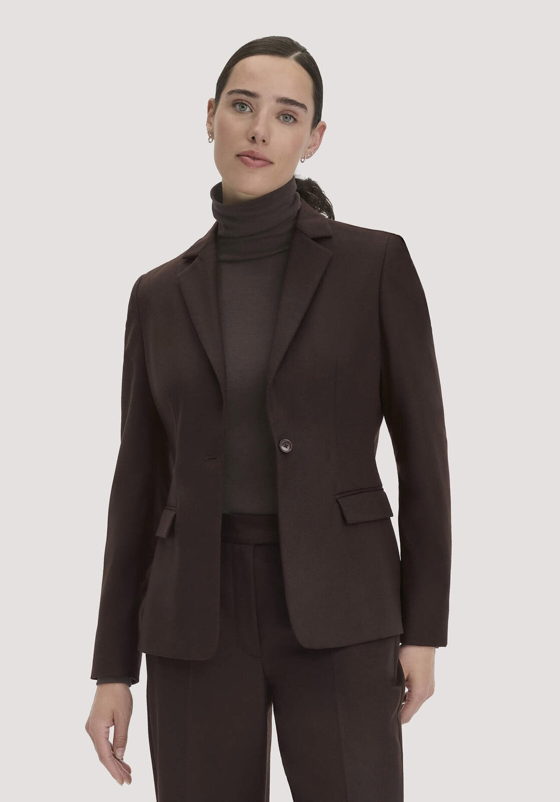 Damen Wollblazer Regular aus Bio-Merinowolle - braun von Hessnatur