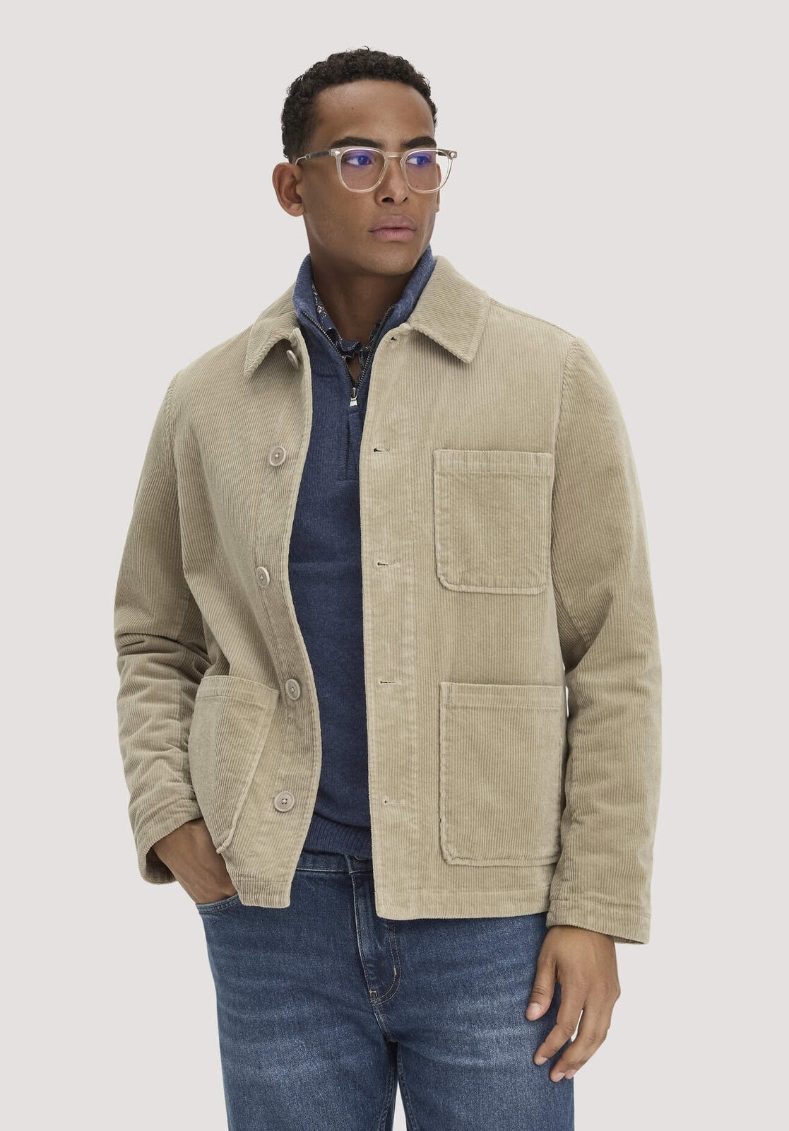 Herren Cord Sakko Regular aus Bio-Baumwolle - beige von Hessnatur