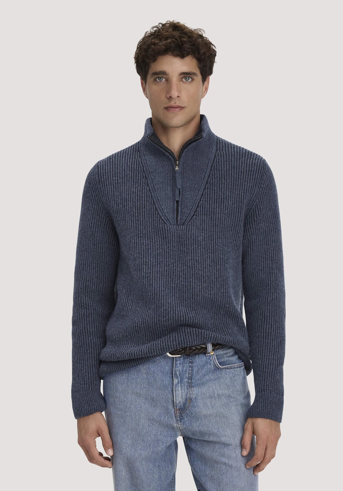 Herren Double Knit Troyer Regular aus Bio-Baumwolle