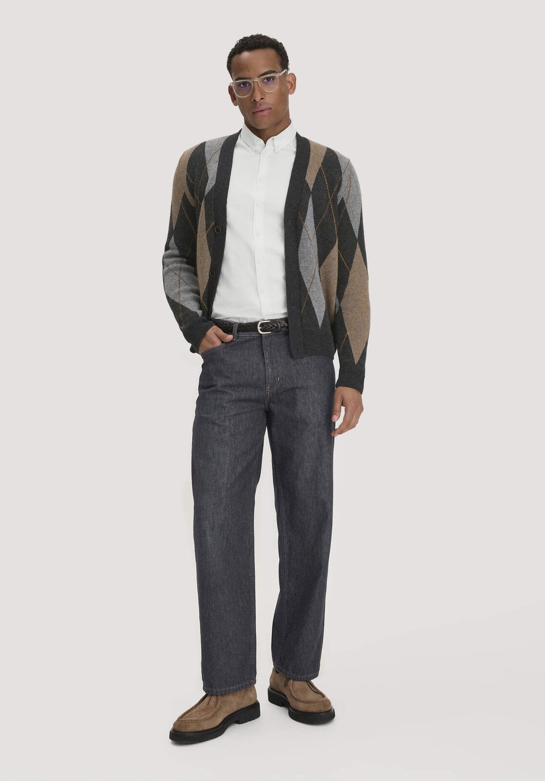 Herren Jeans OLE Relaxed Wide Leg aus Bio-Baumwolle mit Recycling-Baumwolle - blau von Hessnatur
