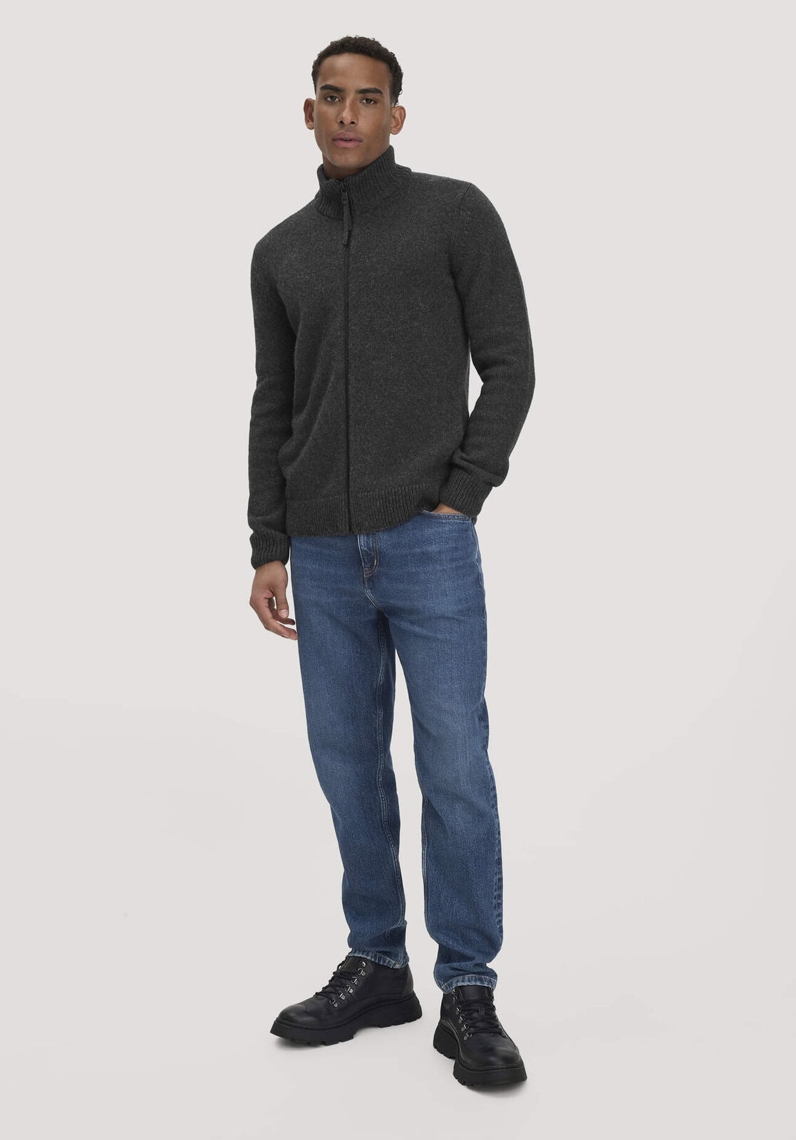 Herren Mountain Sneaker aus Nappaleder - schwarz von Hessnatur
