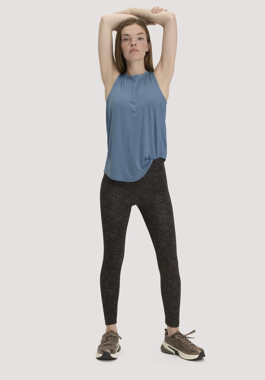 Loungewear Leggings Medium Cut ACTIVE LIGHT aus Bio-Baumwolle - blau von Hessnatur