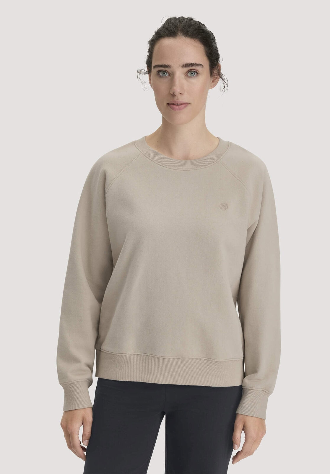 Loungewear Sweatshirt Relaxed aus Bio-Baumwolle mit recycelter Baumwolle - beige von Hessnatur