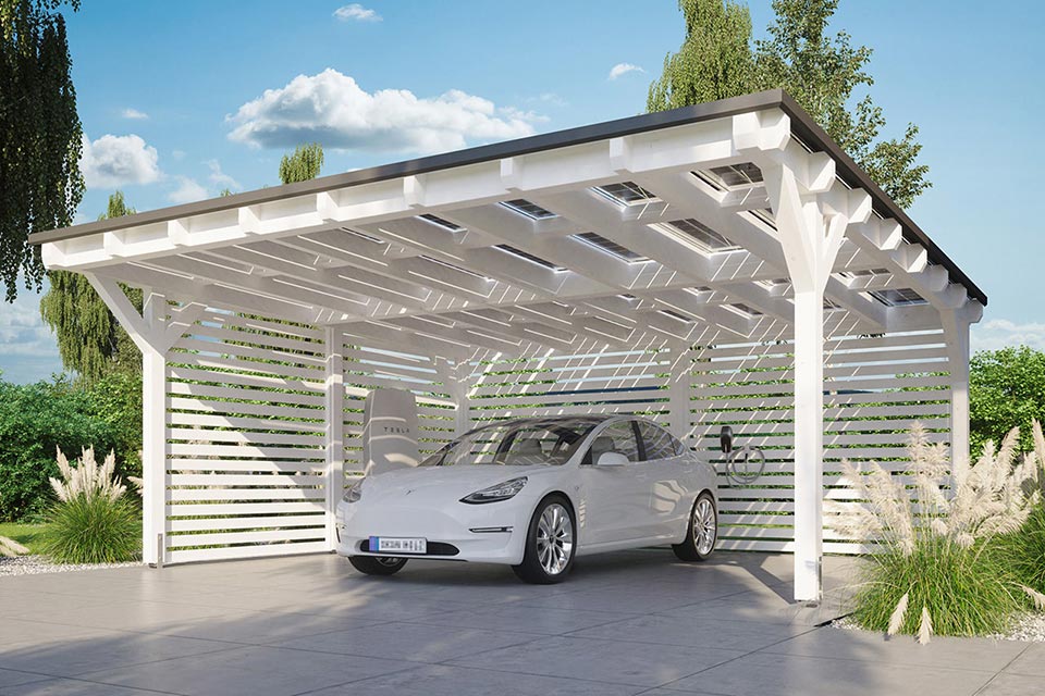 Solarcarport bei Faunt